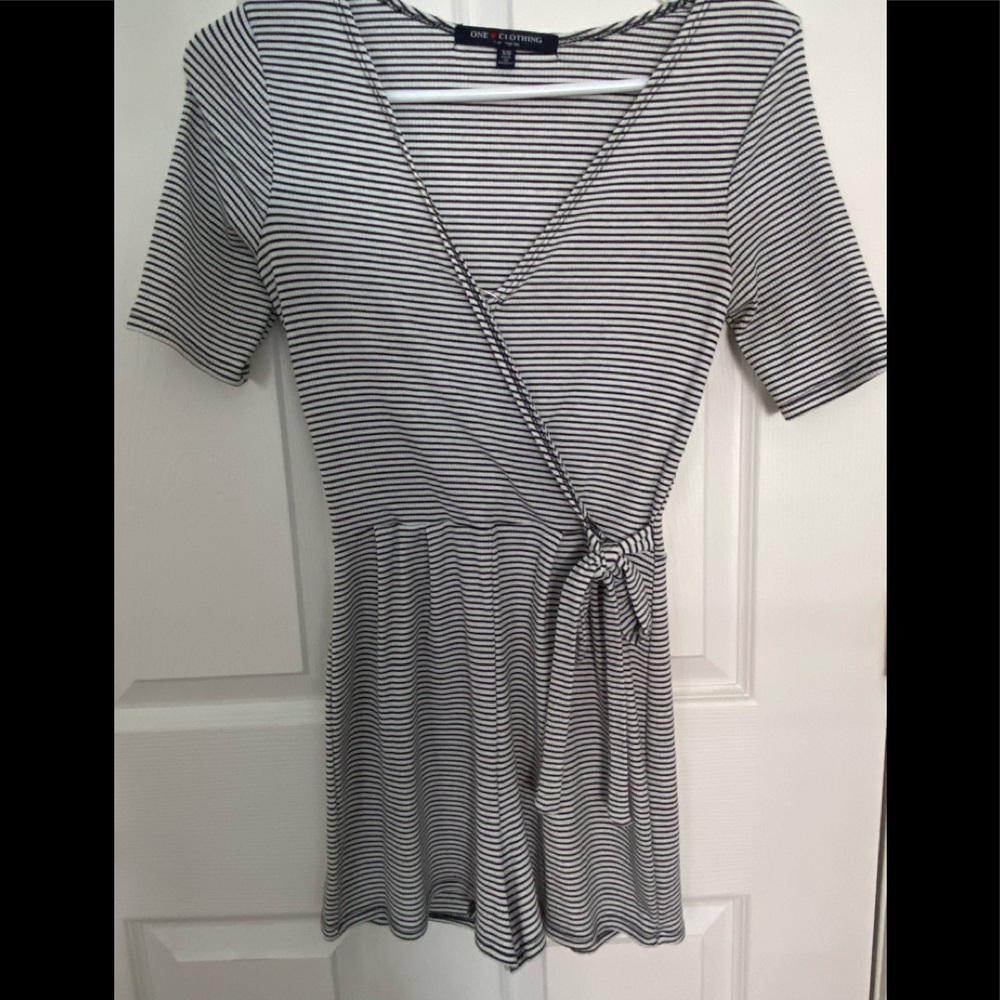 Short Sleeve Wrap Romper